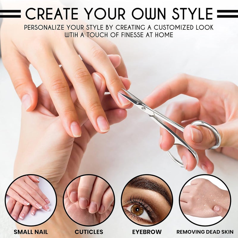 ASIPRO Cuticle Scissors Extra Fine Curved with Case Manicure Scissors for Women & Men Gifts Tijeras para Cuticula Profesional Nail Scissors Stainless Steel Sharp Cuticle Scissors for Nails - Image 3